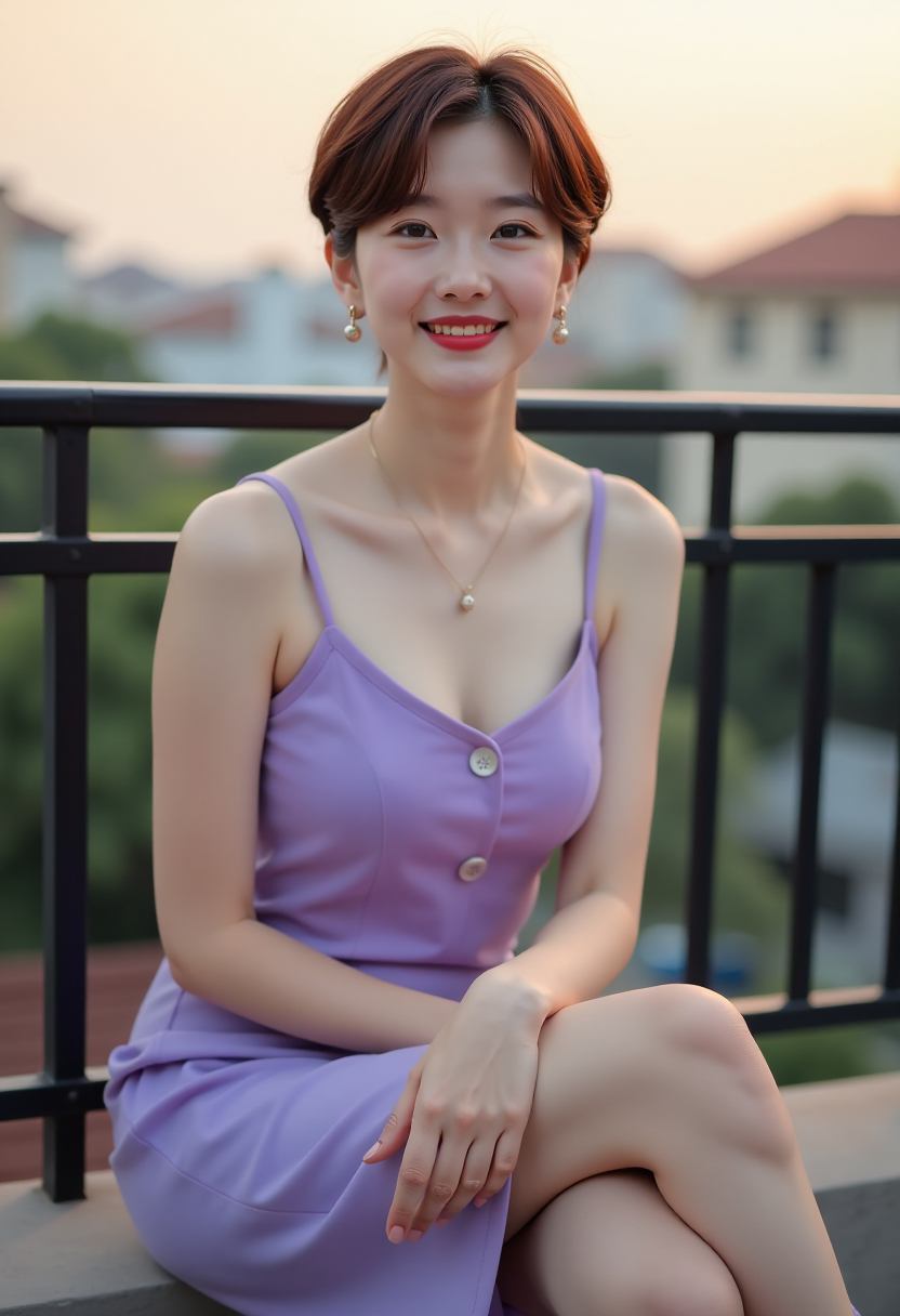 王小蒙与谢永强在豆腐坊门口交谈